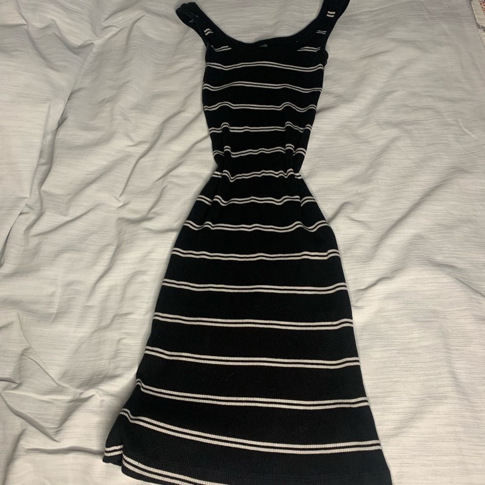 Wild Fable Black & White Striped Dress